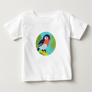 Camiseta Para Bebê Pássaro tropical