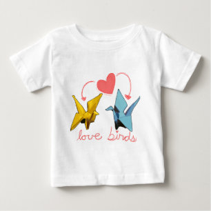 Camiseta Para Bebê pássaros do amor