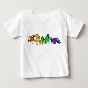 Camiseta Para Bebê Pássaros Engraçados