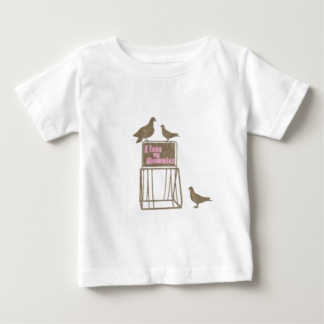 Camiseta Para Bebê Passear de bicicleta com mamães (Frente)