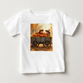 Camiseta Para Bebê Passeio de carroça de feno