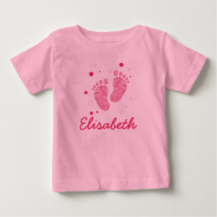 Camiseta Para Bebê Passos de menina