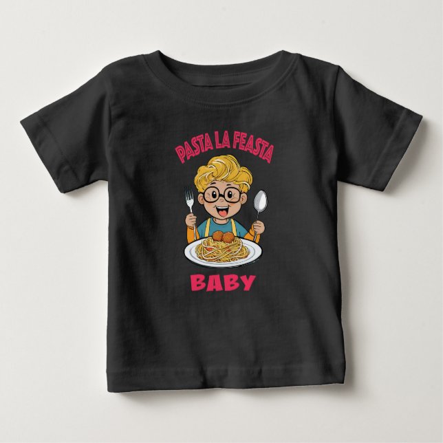 Camiseta Para Bebê Pasta La Feasta Baby (Frente)