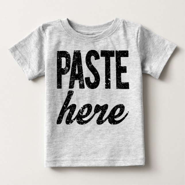 Camiseta Para Bebê PASTE Para Copiar Gêmeos De Colagem (Frente)