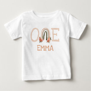 Camiseta Para Bebê Pastel Cachorro Aquarela primeiro aniversario Arco
