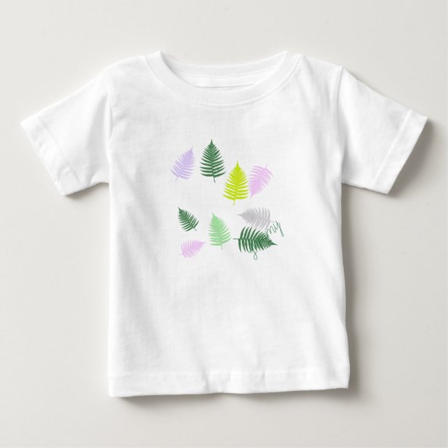 Camiseta Para Bebê Pastel Colors Lucky Fern (Frente)