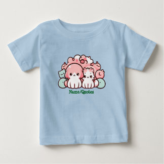 Camiseta Para Bebê Pastel Kawaii Pets Illustration Cute Animals