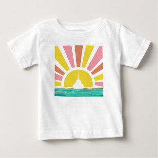 Camiseta Para Bebê Pastel T-38 Sunset