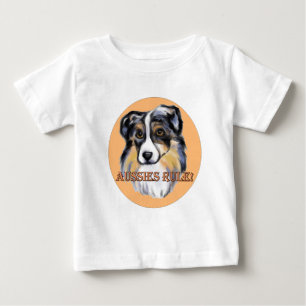 CAMISETA PARA BEBÊ PASTOR AUSTRALIANO
