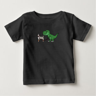 Camiseta Para Bebê Pastor Australiano Walking - Dinossauro T-Rex
