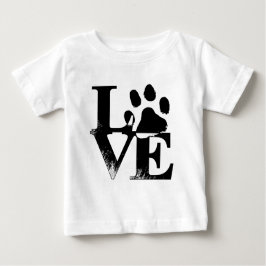 Camiseta Para Bebê Pata Simples De Amor De Pet