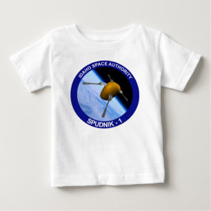 Camiseta Para Bebê Patch da Missão de Satélite Idaho Spudnik