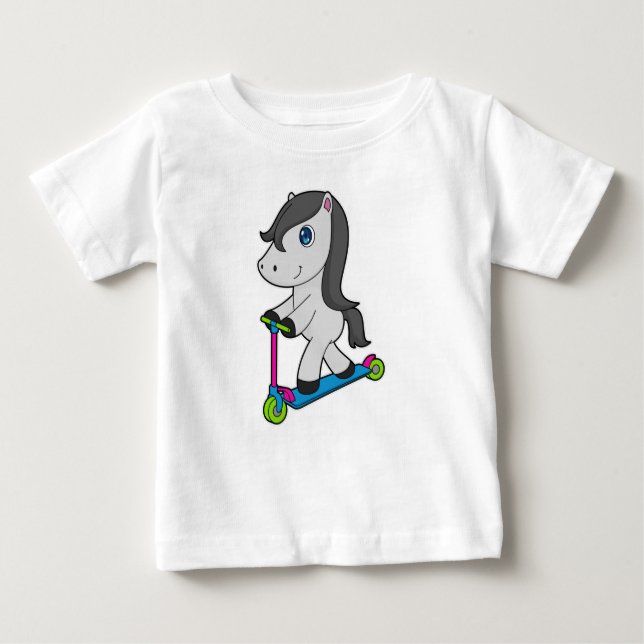 Camiseta Para Bebê Patinete (Frente)