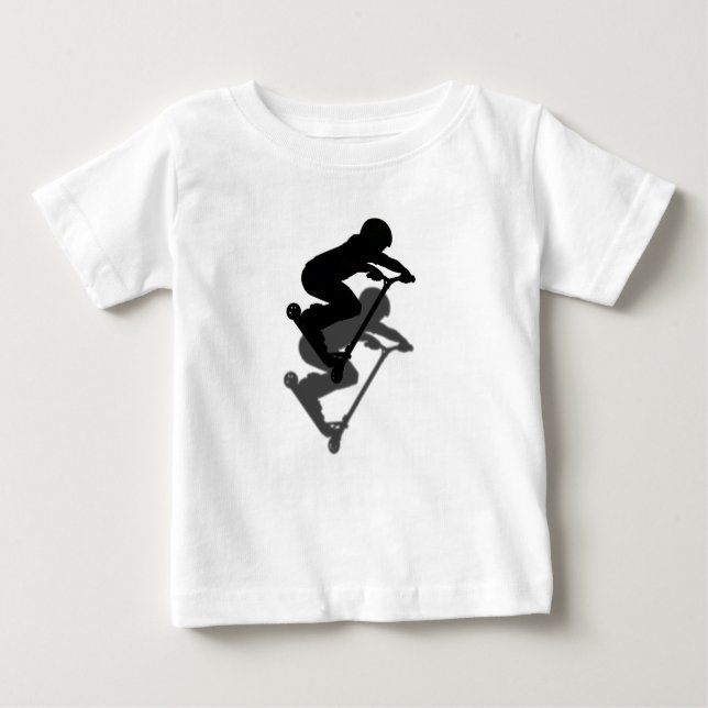 Camiseta Para Bebê Patinete - Patinete de dublagem 5 (Frente)