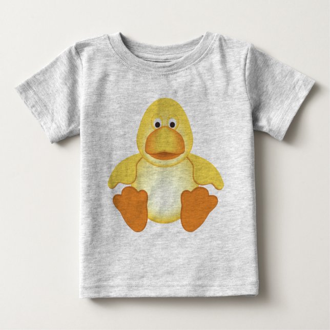 Camiseta Para Bebê Pato amarelo pequeno (Frente)