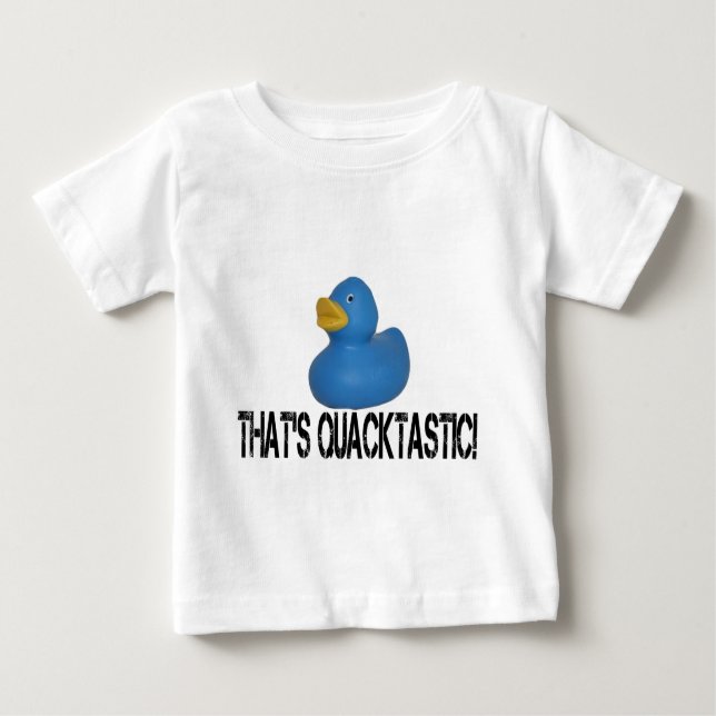 Camiseta Para Bebê Pato azul (Frente)