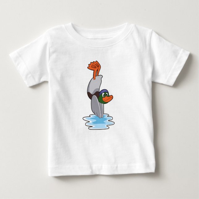 Camiseta Para Bebê Pato com apoio na água.PNG (Frente)