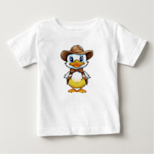 Camiseta Para Bebê Pato da Fazenda - Ilustração do adesivo de desenho