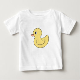 Camiseta Para Bebê Pato de Borracha Amarelo