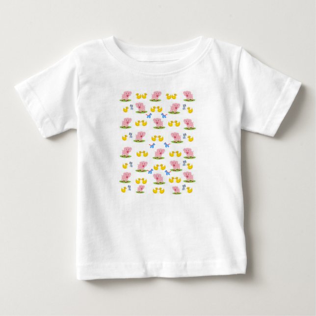 Camiseta Para Bebê Pato de Camiseta de Bebê (Frente)