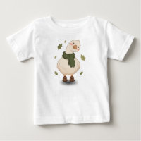 Pato de desenho animado de outono aconchegante