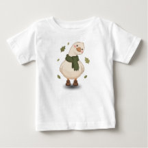 Pato de desenho animado de outono aconchegante