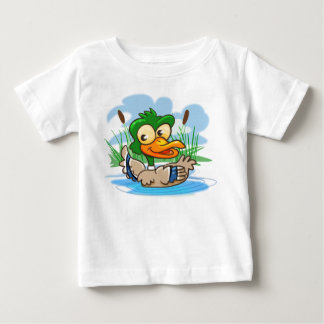 Camiseta Para Bebê Pato de Mallard de Cartoon Bonito