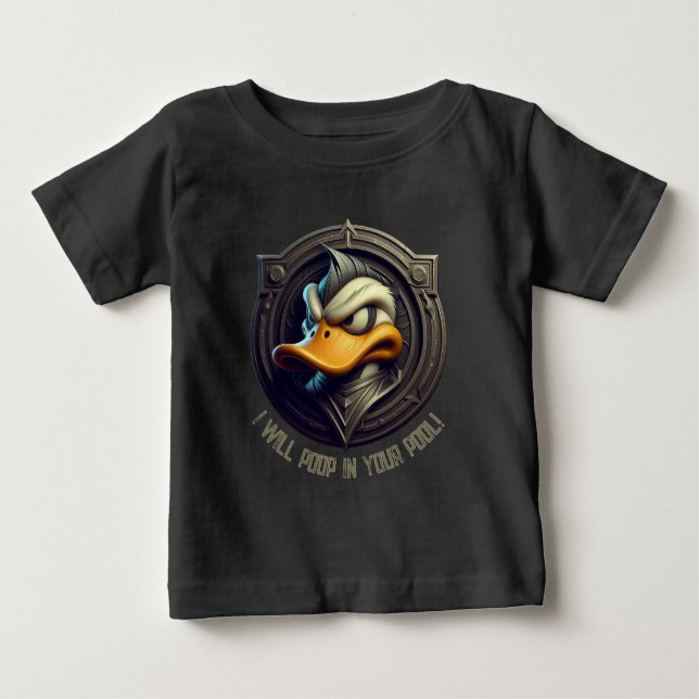 Camiseta Para Bebê Pato Engraçado (Frente)