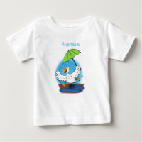 Pato engraçado com desenho animado de dança de gua