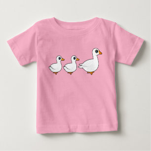 Camiseta Para Bebê Pato Pato Goose Doméstico
