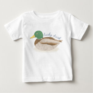 Camiseta Para Bebê Pato Sortudo Futuro Pato Caçador Bebê Aniversário