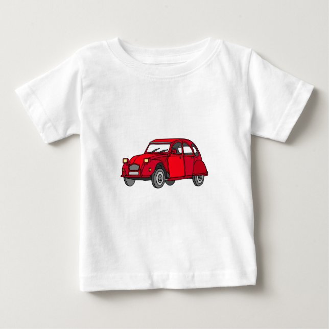 Camiseta Para Bebê Pato vermelho (2CV) (Frente)