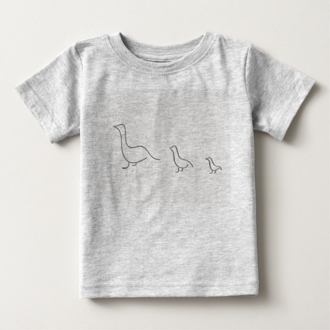 Camiseta Para Bebê Patos - Corredor Orgânico (Frente)