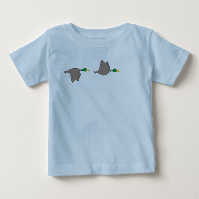 Camiseta Para Bebê Patos de Cartoon - Critério (Frente)
