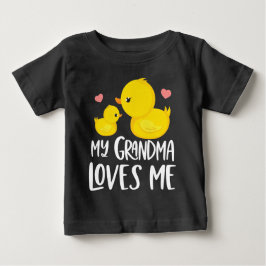 Camiseta Para Bebê Patos 🦆 Minha Avó Me Ama