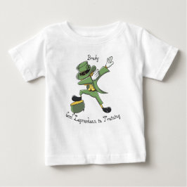 Camiseta Para Bebê Patrick Dabbing Leprechaun Kids Name