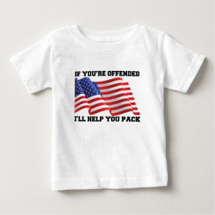 Camiseta Para Bebê Patriota Americano