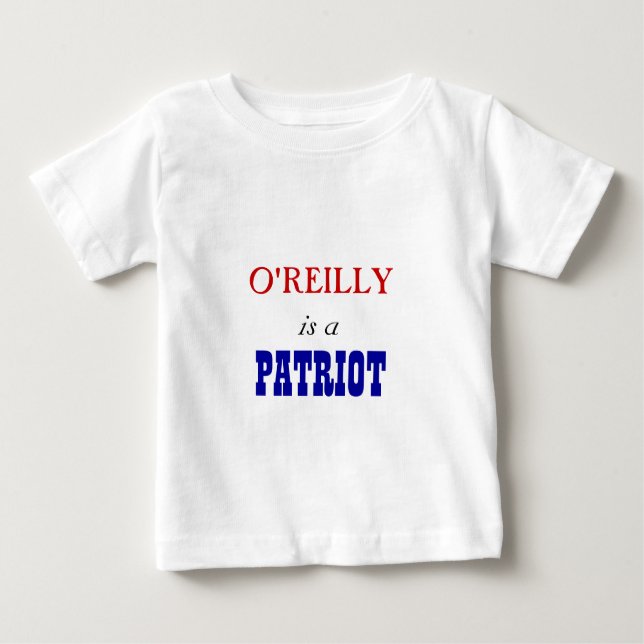 Camiseta Para Bebê Patriota de Bill O'Reilly (Frente)