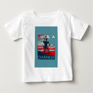 Camiseta Para Bebê Patriotic USA Hope Graphic Art Impressão Design