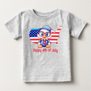Camiseta Para Bebê Patriótico Adorável