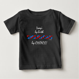 Camiseta Para Bebê Patriótico Americano de Primeira Geração