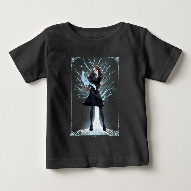 Camiseta Para Bebê Patronus do Anime Hermione Granger (Frente)