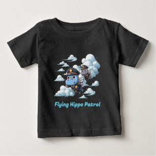 Camiseta Para Bebê "Patrulha do Hipopótamo Voador"