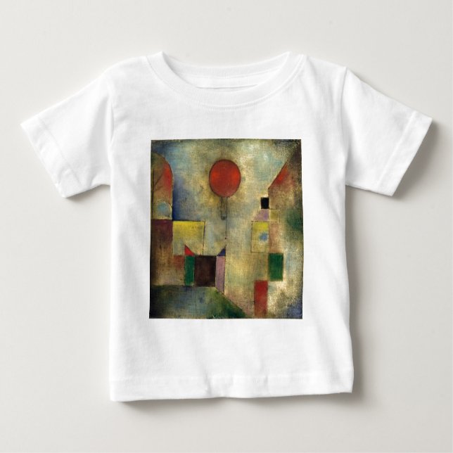 Camiseta Para Bebê Paul Klee Red Balloon (Frente)
