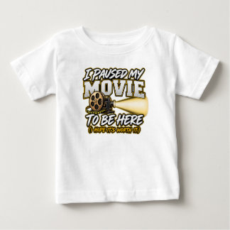 Camiseta Para Bebê Pauso meu filme para estar aqui