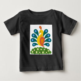 Camiseta Para Bebê Pavão-de-Corte