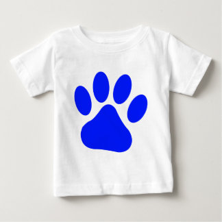 Camiseta Para Bebê Pawprint azul