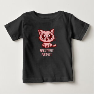 Camiseta Para Bebê Pawsitively Purfect, linda Ganga Kitten