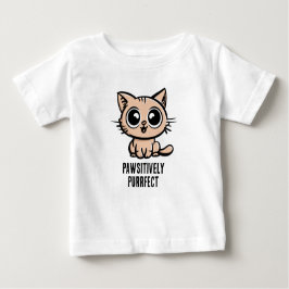 Camiseta Para Bebê Pawsitively Purfect, linda Ganga Kitten