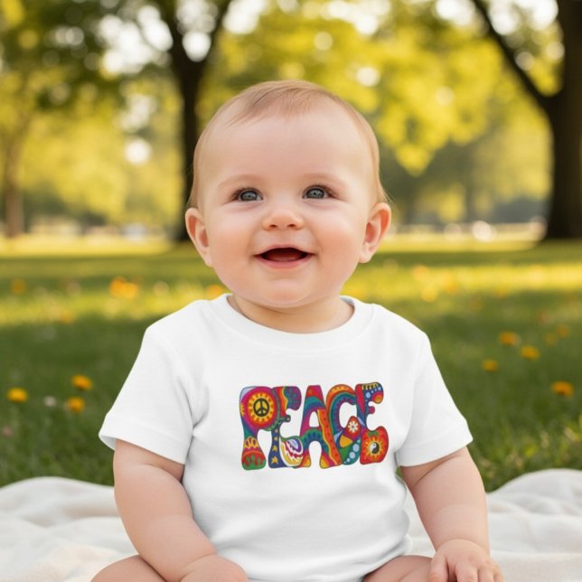 Camiseta Para Bebê Paz (Criador carregado)
